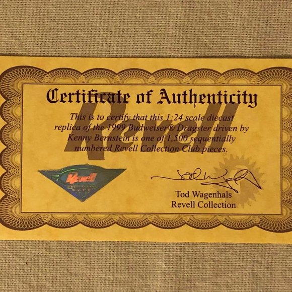 Kenny Bernstein 1999 Bud/Louie 20th Anniversary Revell 1:24 Die  Cast Dragster - Picture 9 of 10
